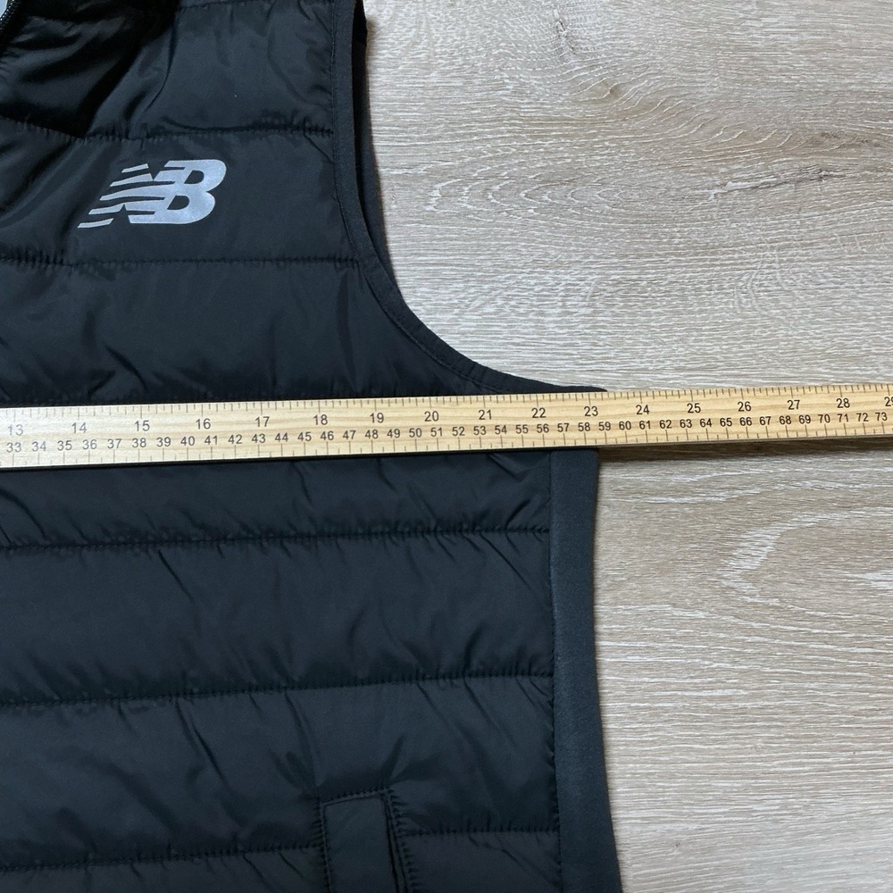 New Balance Puffer Vest Women Large Black Full Zip Hoodie Pockets NWT - Picture 14 of 16
